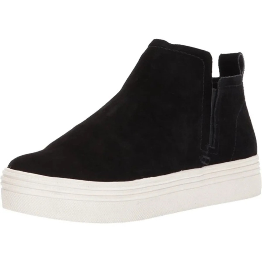 Dolce Vita Black Suede Platform Slip-On Sneakers